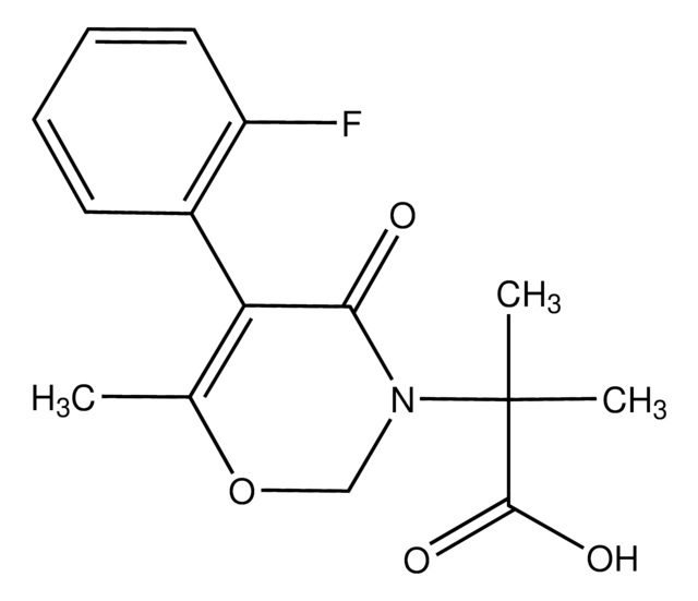 2-[5-(2-Fluorophenyl)-6-Me-4-oxo-2H-1,3-oxazin-3(4H)-yl]-2-methylpropanoic acid