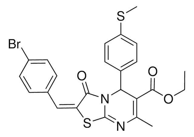 ETHYL (2E)-2-(4-BROMOBENZYLIDENE)-7-METHYL-5-[4-(METHYLSULFANYL)PHENYL]-3-OXO-2,3-DIHYDRO-5H-[1,3]THIAZOLO[3,2-A]PYRIMIDINE-6-CARBOXYLATE AldrichCPR