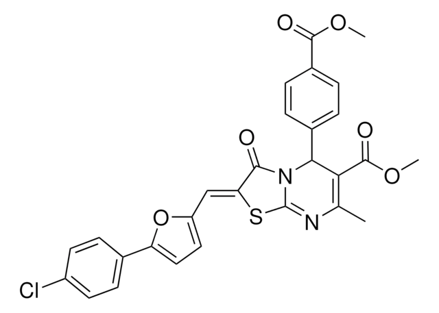 METHYL (2Z)-2-{[5-(4-CHLOROPHENYL)-2-FURYL]METHYLENE}-5-[4-(METHOXYCARBONYL)PHENYL]-7-METHYL-3-OXO-2,3-DIHYDRO-5H-[1,3]THIAZOLO[3,2-A]PYRIMIDINE-6-CARBOXYLATE AldrichCPR