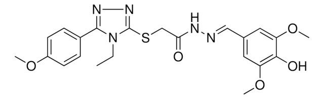 2-{[4-ETHYL-5-(4-METHOXYPHENYL)-4H-1,2,4-TRIAZOL-3-YL]SULFANYL}-N'-[(E)-(4-HYDROXY-3,5-DIMETHOXYPHENYL)METHYLIDENE]ACETOHYDRAZIDE AldrichCPR