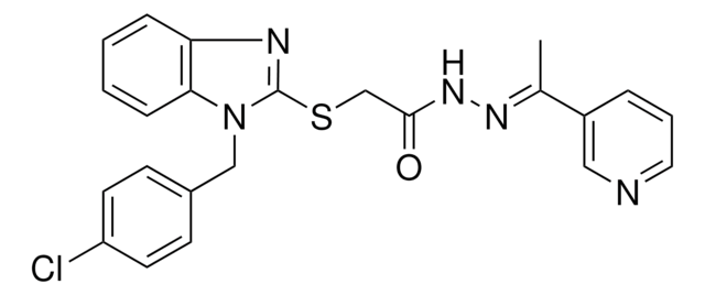 2-{[1-(4-CHLOROBENZYL)-1H-BENZIMIDAZOL-2-YL]SULFANYL}-N'-[(E)-1-(3-PYRIDINYL)ETHYLIDENE]ACETOHYDRAZIDE AldrichCPR