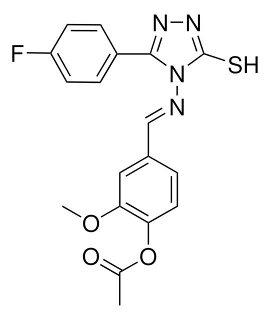 4-((E)-{[3-(4-FLUOROPHENYL)-5-SULFANYL-4H-1,2,4-TRIAZOL-4-YL]IMINO}METHYL)-2-METHOXYPHENYL ACETATE AldrichCPR