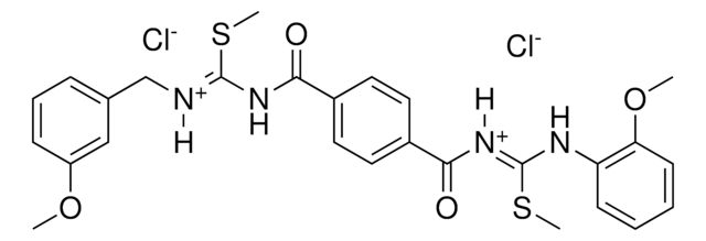 N-[(Z)-(2-METHOXYANILINO)(METHYLSULFANYL)METHYLIDENE][4-({[(Z)-{[(Z)-(3-METHOXYPHENYL)METHYL]IMINIO}(METHYLSULFANYL)METHYL]AMINO}CARBONYL)PHENYL]OXOMETHANAMINIUM DICHLORIDE AldrichCPR