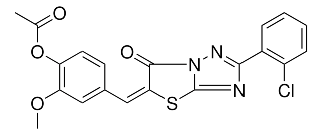 4-[(E)-(2-(2-CHLOROPHENYL)-6-OXO[1,3]THIAZOLO[3,2-B][1,2,4]TRIAZOL-5(6H)-YLIDENE)METHYL]-2-METHOXYPHENYL ACETATE AldrichCPR