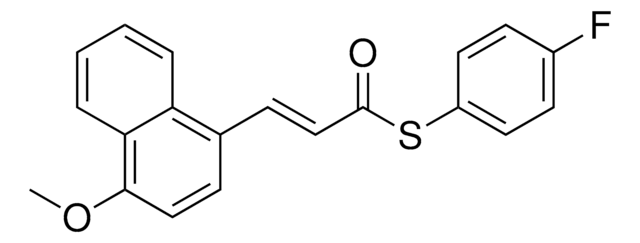 S-(4-FLUOROPHENYL) 3-(4-METHOXY-1-NAPHTHYL)-2-PROPENETHIOATE AldrichCPR