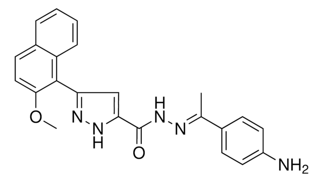 N'-[(E)-1-(4-AMINOPHENYL)ETHYLIDENE]-3-(2-METHOXY-1-NAPHTHYL)-1H-PYRAZOLE-5-CARBOHYDRAZIDE AldrichCPR