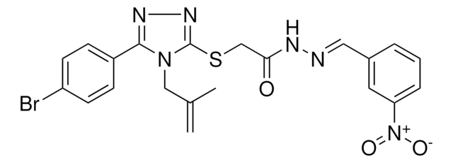 2-{[5-(4-BROMOPHENYL)-4-(2-METHYL-2-PROPENYL)-4H-1,2,4-TRIAZOL-3-YL]SULFANYL}-N'-[(E)-(3-NITROPHENYL)METHYLIDENE]ACETOHYDRAZIDE AldrichCPR