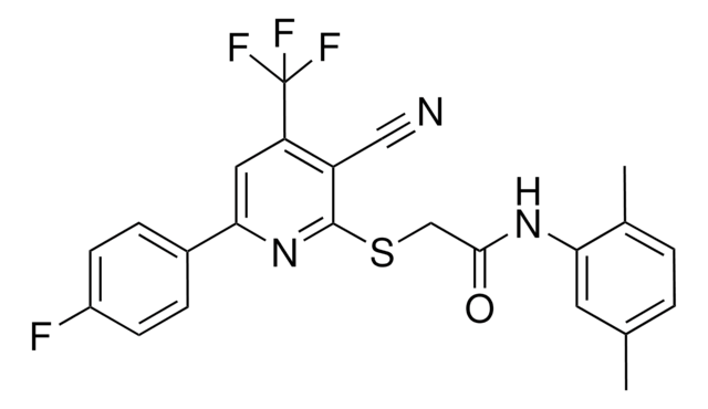 2-{[3-CYANO-6-(4-FLUOROPHENYL)-4-(TRIFLUOROMETHYL)-2-PYRIDINYL]SULFANYL}-N-(2,5-DIMETHYLPHENYL)ACETAMIDE AldrichCPR