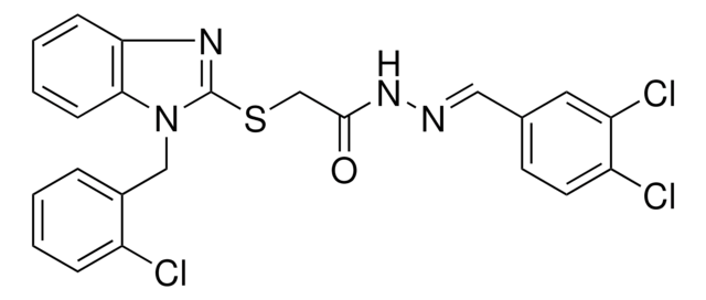 2-{[1-(2-CHLOROBENZYL)-1H-BENZIMIDAZOL-2-YL]SULFANYL}-N'-[(E)-(3,4-DICHLOROPHENYL)METHYLIDENE]ACETOHYDRAZIDE AldrichCPR