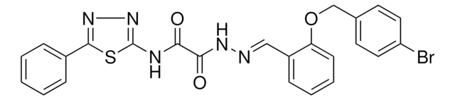 2-((2E)-2-{2-[(4-BROMOBENZYL)OXY]BENZYLIDENE}HYDRAZINO)-2-OXO-N-(5-PHENYL-1,3,4-THIADIAZOL-2-YL)ACETAMIDE AldrichCPR