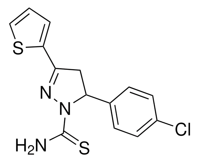 5-(4-CHLOROPHENYL)-3-(2-THIENYL)-4,5-DIHYDRO-1H-PYRAZOLE-1-CARBOTHIOAMIDE AldrichCPR