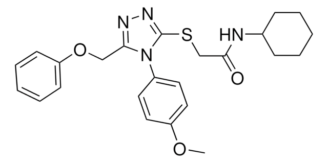 N-CYCLOHEXYL-2-{[4-(4-METHOXYPHENYL)-5-(PHENOXYMETHYL)-4H-1,2,4-TRIAZOL-3-YL]SULFANYL}ACETAMIDE AldrichCPR