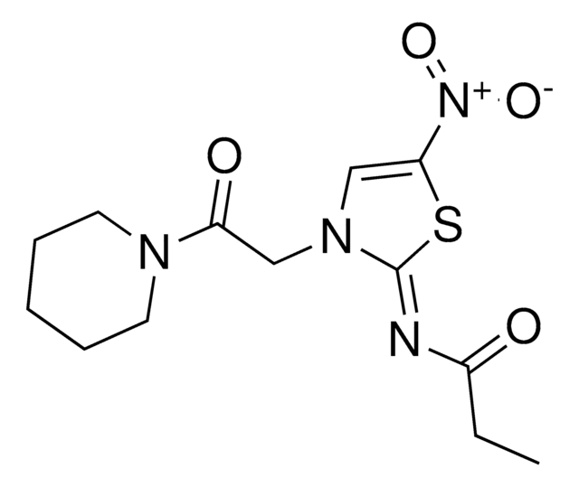 N-((2Z)-5-nitro-3-[2-oxo-2-(1-piperidinyl)ethyl]-1,3-thiazol-2(3H)-ylidene)propanamide AldrichCPR