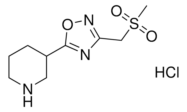 3-((Methylsulfonyl)methyl)-5-(piperidin-3-yl)-1,2,4-oxadiazole hydrochloride AldrichCPR