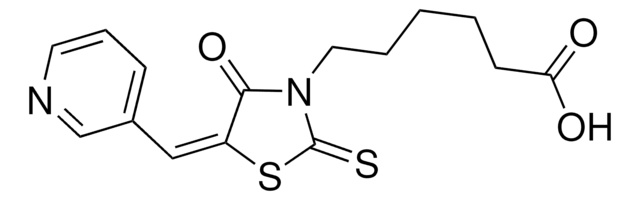 6-(4-OXO-5-(3-PYRIDINYLMETHYLENE)-2-THIOXO-1,3-THIAZOLIDIN-3-YL)HEXANOIC ACID AldrichCPR