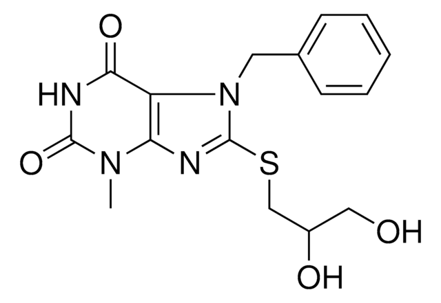 7-BENZYL-8-((2,3-DIHYDROXYPROPYL)THIO)-3-METHYL-3,7-DIHYDRO-1H-PURINE-2,6-DIONE AldrichCPR