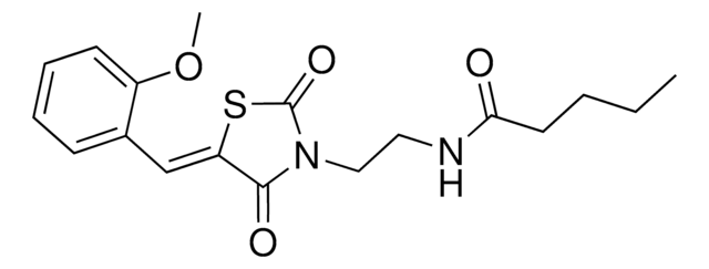 N-{2-[(5Z)-5-(2-methoxybenzylidene)-2,4-dioxo-1,3-thiazolidin-3-yl]ethyl}pentanamide AldrichCPR