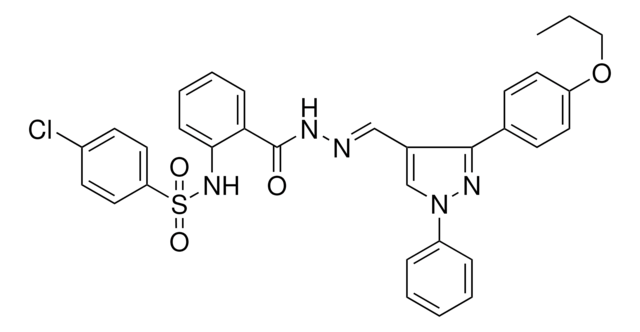 4-CHLORO-N-{2-[((2E)-2-{[1-PHENYL-3-(4-PROPOXYPHENYL)-1H-PYRAZOL-4-YL]METHYLENE}HYDRAZINO)CARBONYL]PHENYL}BENZENESULFONAMIDE AldrichCPR