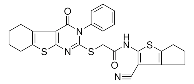 N-(3-CYANO-5,6-DIHYDRO-4H-CYCLOPENTA[B]THIEN-2-YL)-2-[(4-OXO-3-PHENYL-3,4,5,6,7,8-HEXAHYDRO[1]BENZOTHIENO[2,3-D]PYRIMIDIN-2-YL)SULFANYL]ACETAMIDE AldrichCPR