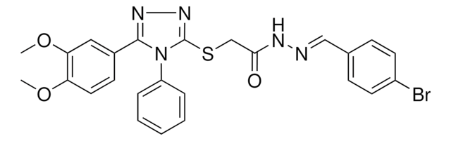 N'-[(E)-(4-BROMOPHENYL)METHYLIDENE]-2-{[5-(3,4-DIMETHOXYPHENYL)-4-PHENYL-4H-1,2,4-TRIAZOL-3-YL]SULFANYL}ACETOHYDRAZIDE AldrichCPR