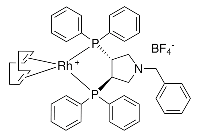 (+)-1-Benzyl-[(3R,4R)-bis(diphenylphosphino)]pyrrolidine(1,5-cyclooctadiene)rhodium(I) tetrafluoroborate 98%