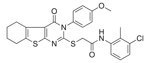 N-(3-CHLORO-2-METHYLPHENYL)-2-{[3-(4-METHOXYPHENYL)-4-OXO-3,4,5,6,7,8-HEXAHYDRO[1]BENZOTHIENO[2,3-D]PYRIMIDIN-2-YL]SULFANYL}ACETAMIDE AldrichCPR