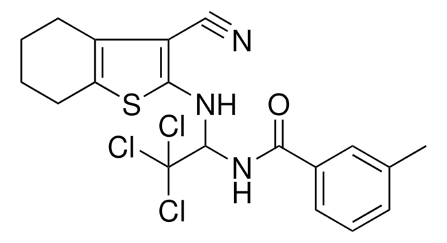 3-METHYL-N-{2,2,2-TRICHLORO-1-[(3-CYANO-4,5,6,7-TETRAHYDRO-1-BENZOTHIEN-2-YL)AMINO]ETHYL}BENZAMIDE AldrichCPR