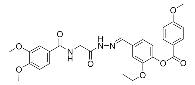 4-[(E)-({[(3,4-DIMETHOXYBENZOYL)AMINO]ACETYL}HYDRAZONO)METHYL]-2-ETHOXYPHENYL 4-METHOXYBENZOATE AldrichCPR