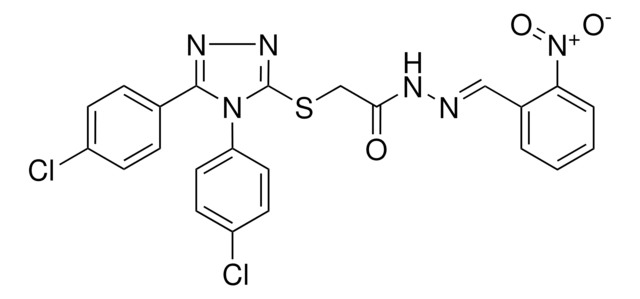 2-{[4,5-BIS(4-CHLOROPHENYL)-4H-1,2,4-TRIAZOL-3-YL]SULFANYL}-N'-[(E)-(2-NITROPHENYL)METHYLIDENE]ACETOHYDRAZIDE AldrichCPR