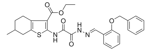 ETHYL 2-{[{(2E)-2-[2-(BENZYLOXY)BENZYLIDENE]HYDRAZINO}(OXO)ACETYL]AMINO}-6-METHYL-4,5,6,7-TETRAHYDRO-1-BENZOTHIOPHENE-3-CARBOXYLATE AldrichCPR