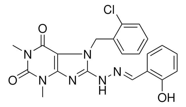 2-HYDROXYBENZALDEHYDE [7-(2-CHLOROBENZYL)-1,3-DIMETHYL-2,6-DIOXO-2,3,6,7-TETRAHYDRO-1H-PURIN-8-YL]HYDRAZONE AldrichCPR