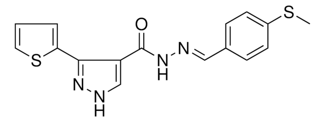 N'-{(E)-[4-(METHYLSULFANYL)PHENYL]METHYLIDENE}-3-(2-THIENYL)-1H-PYRAZOLE-4-CARBOHYDRAZIDE AldrichCPR