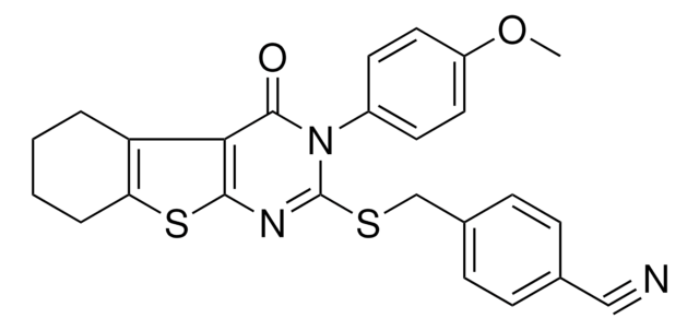 4-({[3-(4-METHOXYPHENYL)-4-OXO-3,4,5,6,7,8-HEXAHYDRO[1]BENZOTHIENO[2,3-D]PYRIMIDIN-2-YL]SULFANYL}METHYL)BENZONITRILE AldrichCPR