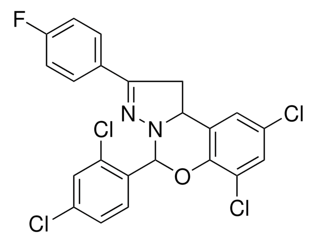 7,9-DICHLORO-5-(2,4-DICHLOROPHENYL)-2-(4-FLUOROPHENYL)-1,10B-DIHYDROPYRAZOLO[1,5-C][1,3]BENZOXAZINE AldrichCPR