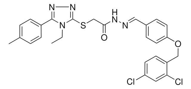 N'-((E)-{4-[(2,4-DICHLOROBENZYL)OXY]PHENYL}METHYLIDENE)-2-{[4-ETHYL-5-(4-METHYLPHENYL)-4H-1,2,4-TRIAZOL-3-YL]SULFANYL}ACETOHYDRAZIDE AldrichCPR