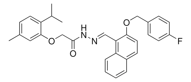 N'-((E)-{2-[(4-FLUOROBENZYL)OXY]-1-NAPHTHYL}METHYLIDENE)-2-(2-ISOPROPYL-5-METHYLPHENOXY)ACETOHYDRAZIDE AldrichCPR