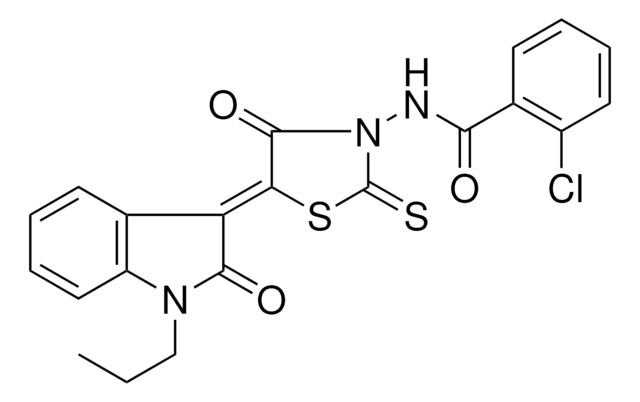 2-CHLORO-N-[(5Z)-4-OXO-5-(2-OXO-1-PROPYL-1,2-DIHYDRO-3H-INDOL-3-YLIDENE)-2-THIOXO-1,3-THIAZOLIDIN-3-YL]BENZAMIDE AldrichCPR