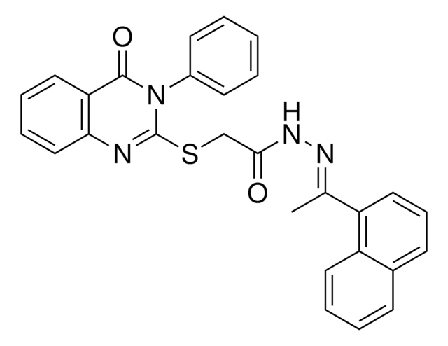 N'-[(E)-1-(1-NAPHTHYL)ETHYLIDENE]-2-[(4-OXO-3-PHENYL-3,4-DIHYDRO-2-QUINAZOLINYL)SULFANYL]ACETOHYDRAZIDE AldrichCPR