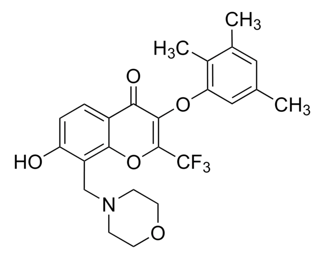 7-Hydroxy-8-(4-morpholinylmethyl)-2-(trifluoromethyl)-3-(2,3,5-trimethylphenoxy)-4H-chromen-4-one AldrichCPR