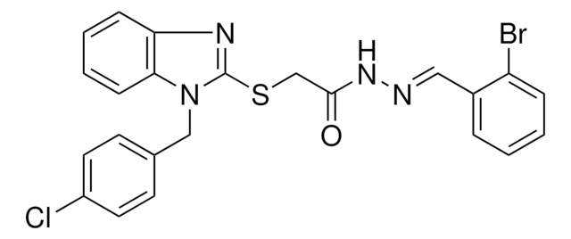 N'-[(E)-(2-BROMOPHENYL)METHYLIDENE]-2-{[1-(4-CHLOROBENZYL)-1H-BENZIMIDAZOL-2-YL]SULFANYL}ACETOHYDRAZIDE AldrichCPR