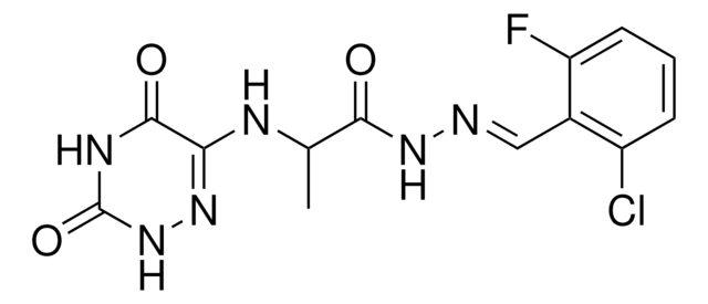 N'-[(E)-(2-CHLORO-6-FLUOROPHENYL)METHYLIDENE]-2-[(3,5-DIOXO-2,3,4,5-TETRAHYDRO-1,2,4-TRIAZIN-6-YL)AMINO]PROPANOHYDRAZIDE AldrichCPR