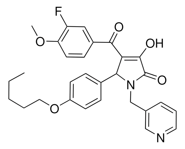 4-(3-FLUORO-4-METHOXYBENZOYL)-3-HYDROXY-5-[4-(PENTYLOXY)PHENYL]-1-(3-PYRIDINYLMETHYL)-1,5-DIHYDRO-2H-PYRROL-2-ONE AldrichCPR