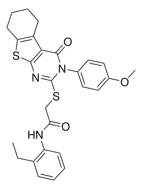 N-(2-ETHYLPHENYL)-2-{[3-(4-METHOXYPHENYL)-4-OXO-3,4,5,6,7,8-HEXAHYDRO[1]BENZOTHIENO[2,3-D]PYRIMIDIN-2-YL]SULFANYL}ACETAMIDE AldrichCPR