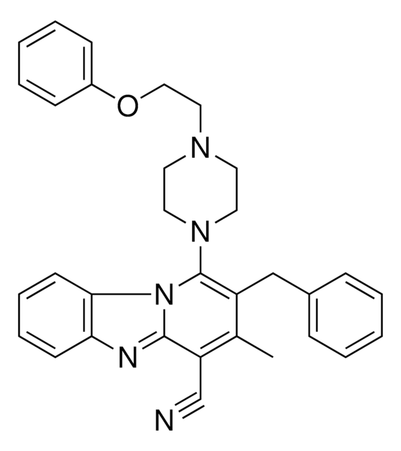 2-BENZYL-3-METHYL-1-[4-(2-PHENOXYETHYL)-1-PIPERAZINYL]PYRIDO[1,2-A]BENZIMIDAZOLE-4-CARBONITRILE AldrichCPR