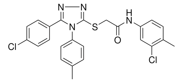 N-(3-CHLORO-4-METHYLPHENYL)-2-{[5-(4-CHLOROPHENYL)-4-(4-METHYLPHENYL)-4H-1,2,4-TRIAZOL-3-YL]SULFANYL}ACETAMIDE AldrichCPR