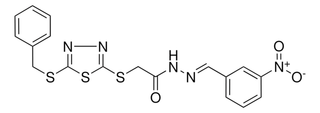 2-{[5-(BENZYLSULFANYL)-1,3,4-THIADIAZOL-2-YL]SULFANYL}-N'-[(E)-(3-NITROPHENYL)METHYLIDENE]ACETOHYDRAZIDE AldrichCPR