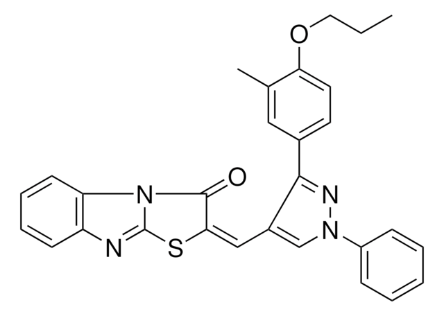 (2E)-2-{[3-(3-METHYL-4-PROPOXYPHENYL)-1-PHENYL-1H-PYRAZOL-4-YL]METHYLENE}[1,3]THIAZOLO[3,2-A]BENZIMIDAZOL-3(2H)-ONE AldrichCPR