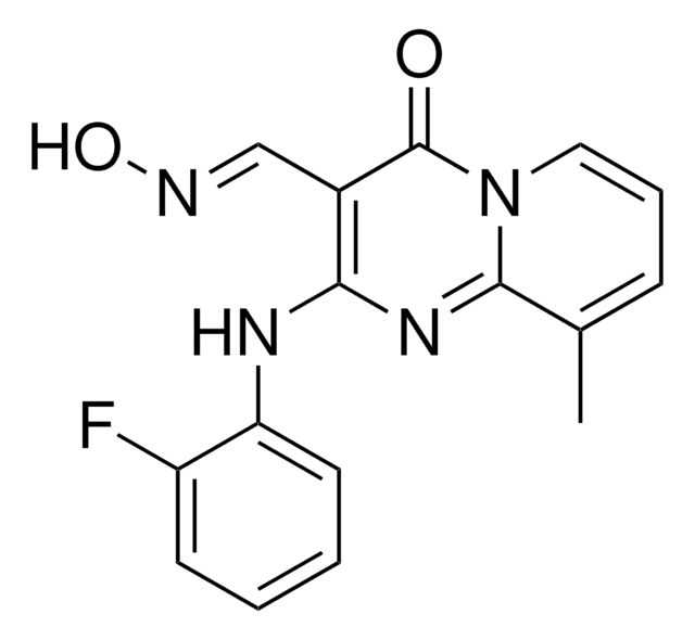 2-(2-FLUOROANILINO)-9-ME-4-OXO-4H-PYRIDO(1,2-A)PYRIMIDINE-3-CARBALDEHYDE OXIME AldrichCPR