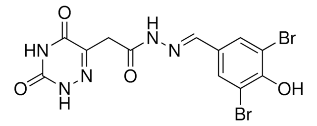 N'-[(E)-(3,5-DIBROMO-4-HYDROXYPHENYL)METHYLIDENE]-2-(3,5-DIOXO-2,3,4,5-TETRAHYDRO-1,2,4-TRIAZIN-6-YL)ACETOHYDRAZIDE AldrichCPR