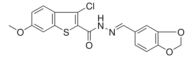 N'-(1,3-BENZODIOXOL-5-YLMETHYLENE)-3-CL-6-MEO-1-BENZOTHIOPHENE-2-CARBOHYDRAZIDE AldrichCPR